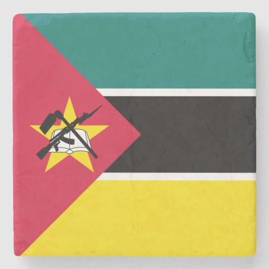 Vlag van Mozambique Stenen Onderzetter (Voorkant)