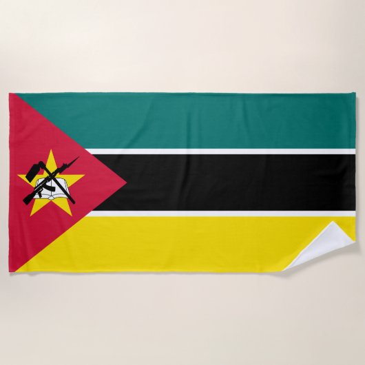 Vlag van Mozambique Strandlaken (Voorkant)