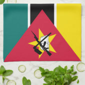 Vlag van Mozambique Theedoek (Gevouwen)