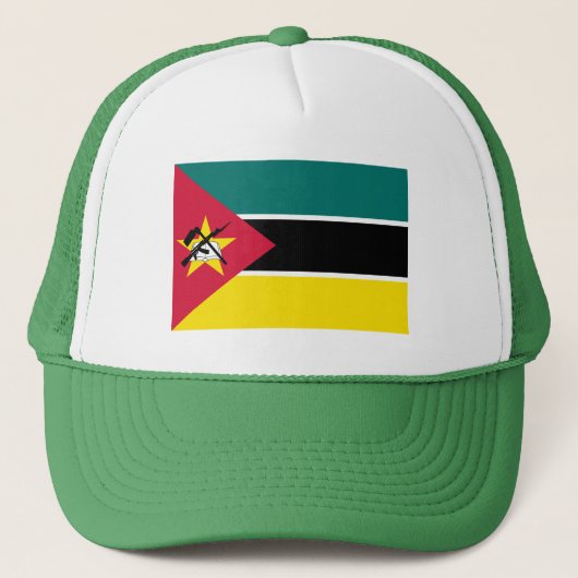 Vlag van Mozambique Trucker Pet (Voorkant)