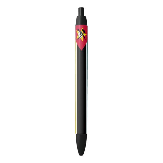 Vlag van Mozambique Zwarte Inkt Pen (Voorkant Verticaal)