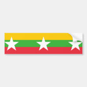 Vlag van Myanmar (Birma) Bumpersticker (Voorkant)