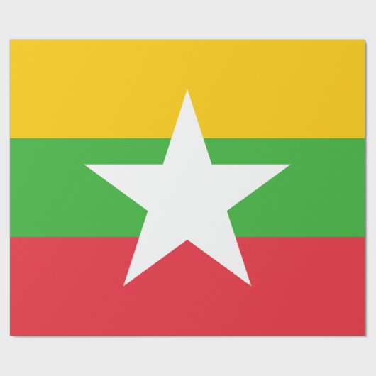 Vlag van Myanmar (Birma) Cadeaupapier (Vlak)