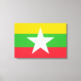 Vlag van Myanmar (Birma) Canvas Afdruk