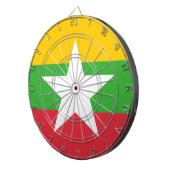 Vlag van Myanmar (Birma) Dartbord (Voorkant Rechts)