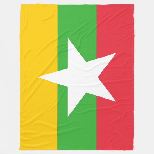 Vlag van Myanmar (Birma) Fleece Deken (Voorkant)