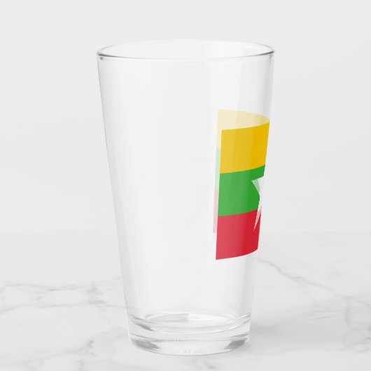 Vlag van Myanmar (Birma) Glas (Rechts)