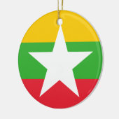 Vlag van Myanmar (Birma) Keramisch Ornament (Links)