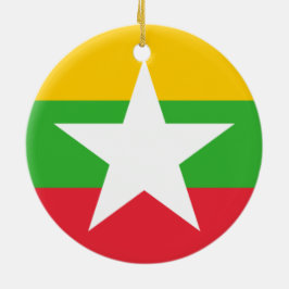Vlag van Myanmar (Birma) Keramisch Ornament