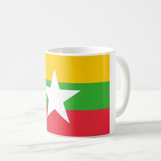 Vlag van Myanmar (Birma) Koffiemok (Voorkant rechts)
