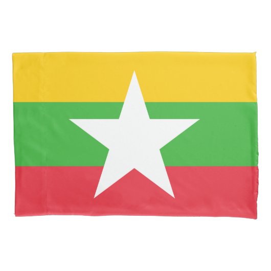 Vlag van Myanmar (Birma) Kussensloop (Voorkant-Links)