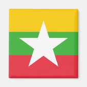 Vlag van Myanmar (Birma) Magneet (Voorkant)