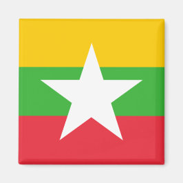 Vlag van Myanmar (Birma) Magneet