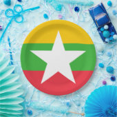 Vlag van Myanmar (Birma) Papieren Bordje (Feest)
