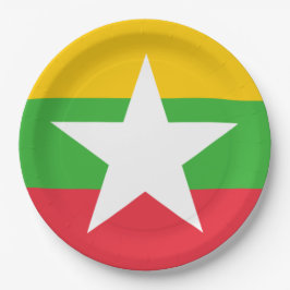 Vlag van Myanmar (Birma) Papieren Bordje