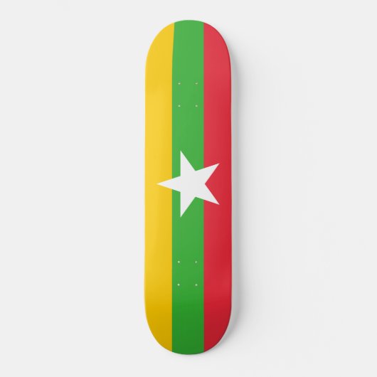 Vlag van Myanmar (Birma) Persoonlijk Skateboard (Voorkant)