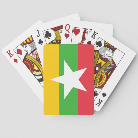 Vlag van Myanmar (Birma) Pokerkaarten (Achterkant)