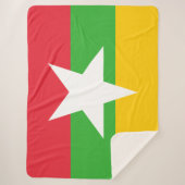 Vlag van Myanmar (Birma) Sherpa Deken (Voorkant)