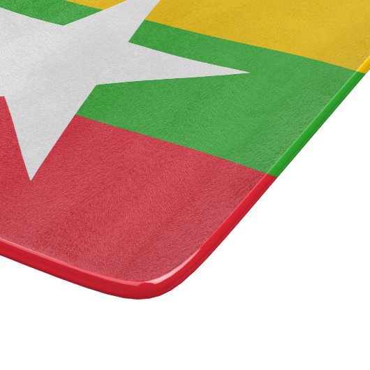 Vlag van Myanmar (Birma) Snijplank (Hoek)