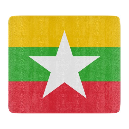 Vlag van Myanmar (Birma) Snijplank (Voorkant)