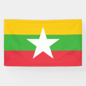 Vlag van Myanmar (Birma) Spandoek (Horizontaal)