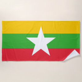 Vlag van Myanmar (Birma) Strandlaken