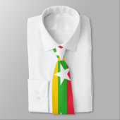 Vlag van Myanmar (Birma) Stropdas (Gebonden)