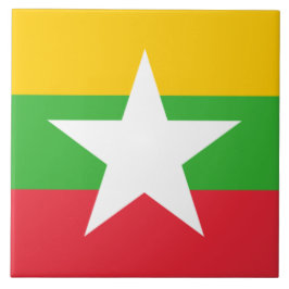 Vlag van Myanmar (Birma) Tegeltje