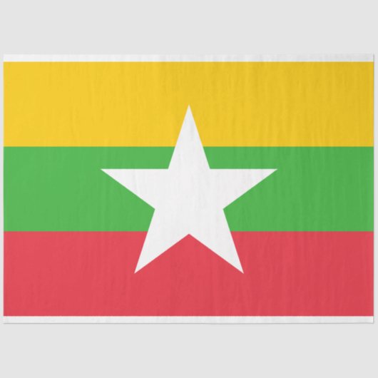 Vlag van Myanmar (Birma) Tissuepapier (Voorkant)