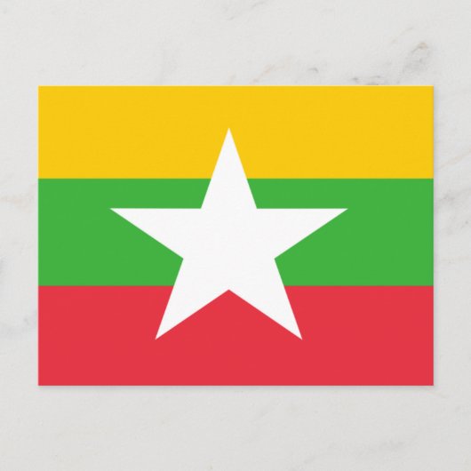 vlag van Myanmar Briefkaart (Voorkant)
