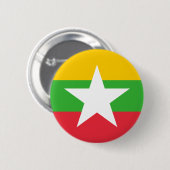 Vlag van Myanmar Button (Voorkant /achterkant)
