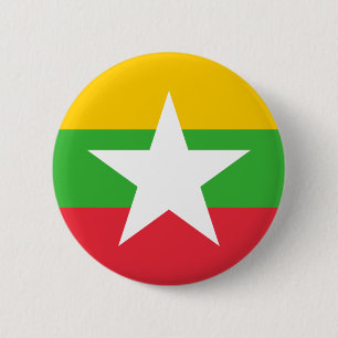 Vlag van Myanmar Button