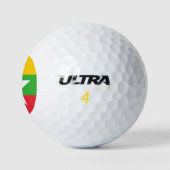 Vlag van Myanmar Golfballen (Logo)