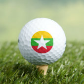 Vlag van Myanmar Golfballen (Insitu Shirt)