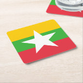 Vlag van Myanmar Kartonnen Onderzetters (Schuin)