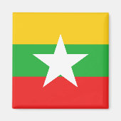 Vlag van Myanmar magneet (Voorkant)
