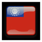 vlag van Myanmar Perfect Poster (Voorkant)