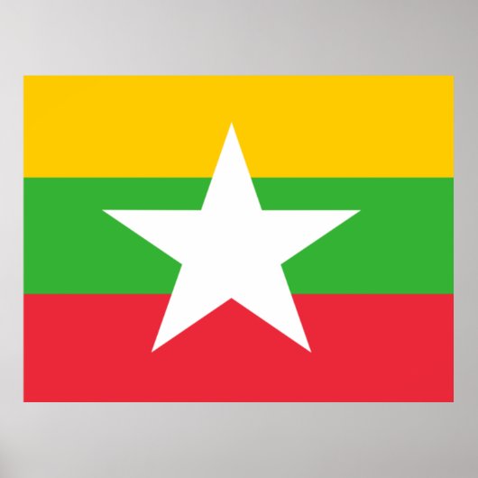 vlag van Myanmar Poster (Voorkant)