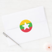 vlag van Myanmar Ronde Sticker (Envelop)