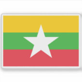 vlag van Myanmar Sticker (Voorkant)