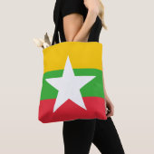 Vlag van Myanmar Tote Bag (Dichtbij)