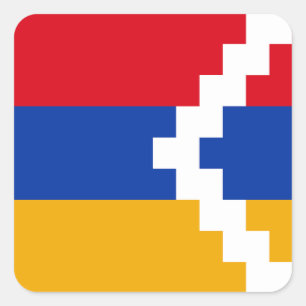 Vlag van Nagorno-Karabach Vierkante Sticker