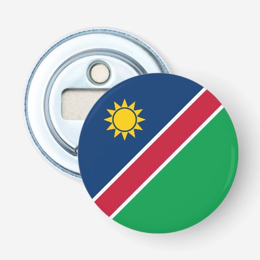 Vlag van Namibië Button Flesopener (Voorkant)