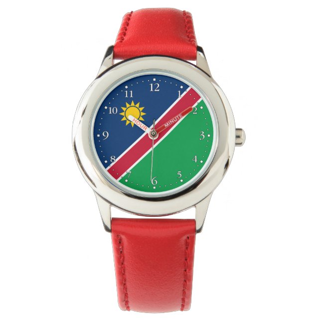 Vlag van Namibië Horloge (Voorkant)