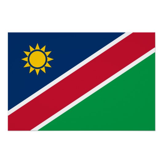 Vlag van Namibië Perfect Poster (Voorkant)