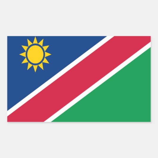 Vlag van Namibië Rechthoekige Sticker (Voorkant)