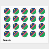 Vlag van Namibië Ronde Sticker (Vel)
