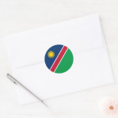 Vlag van Namibië Ronde Sticker (Envelop)