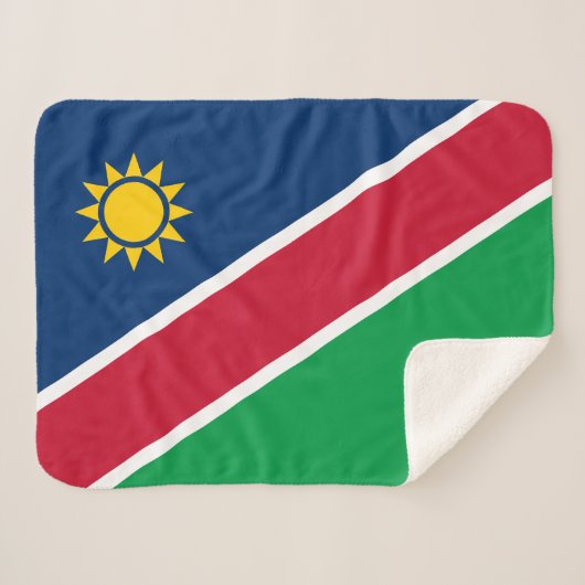 Vlag van Namibië Sherpa Deken (Voorkant (horizontaal))