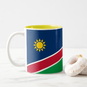 Vlag van Namibië Tweekleurige Koffiemok